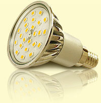 SMD LED žiarovka E14 [teplá biela]